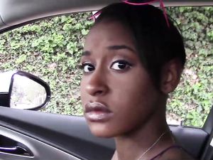 Big White Dick Invades Young Black Pussy In POV