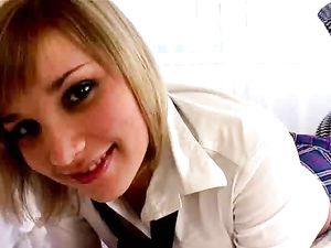 Cock Grows Hard In Her Sucking Schoolgirl Mouth